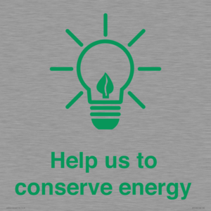 Help us to conserve energy 